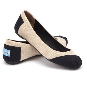 TOMS two toned ballet flats grey flannel